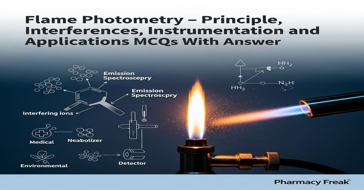 Flame photometry – principle, interferences, instrumentation and applications MCQs With Answer