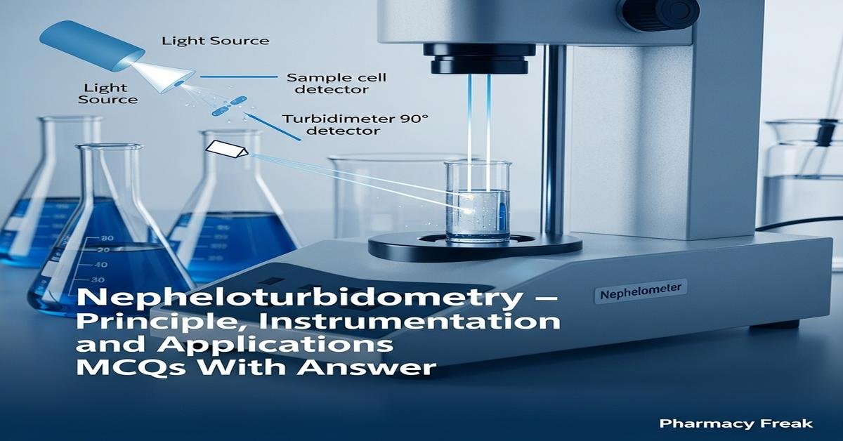 Nepheloturbidometry – principle, instrumentation and applications MCQs With Answer