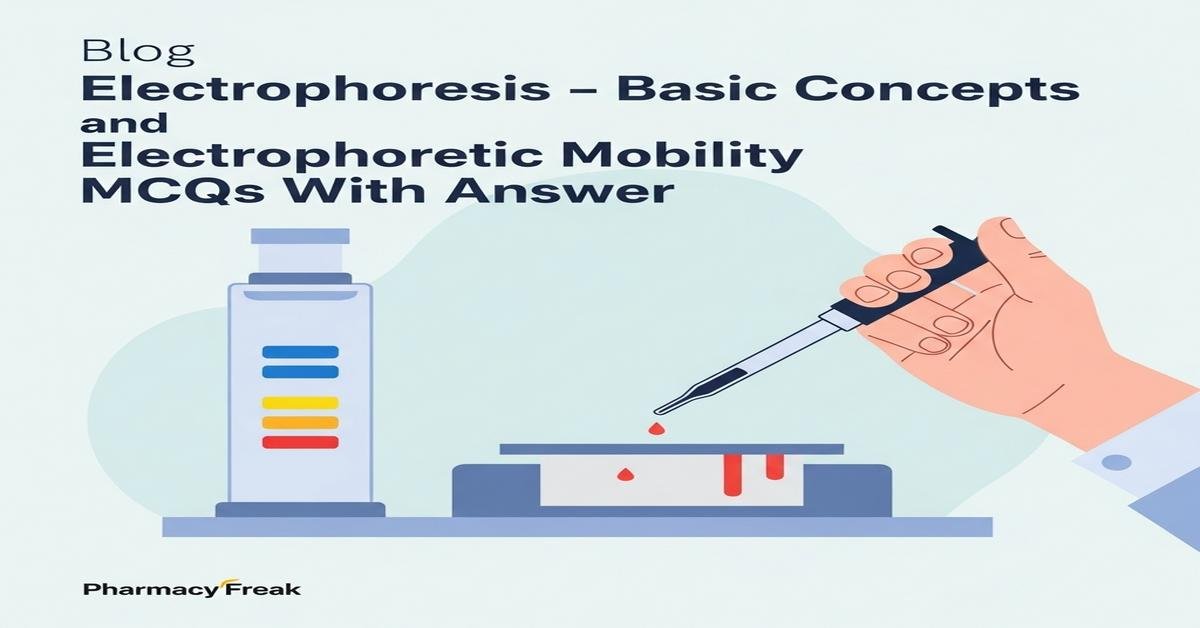 Electrophoresis – basic concepts and electrophoretic mobility MCQs With Answer