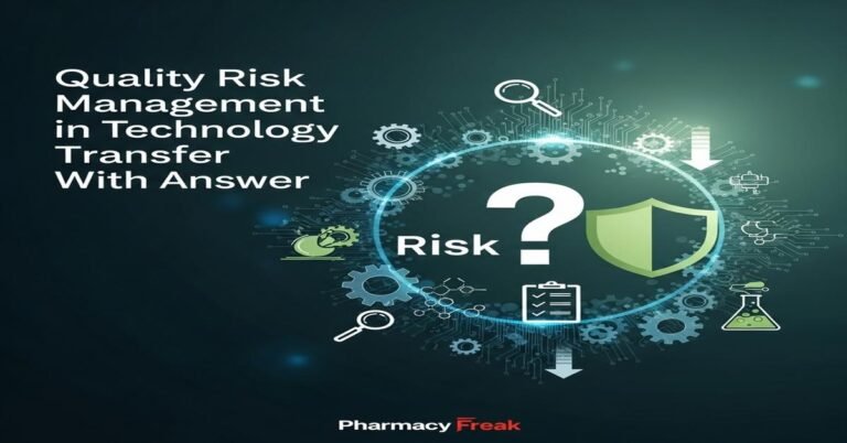 Quality risk management in technology transfer MCQs With Answer