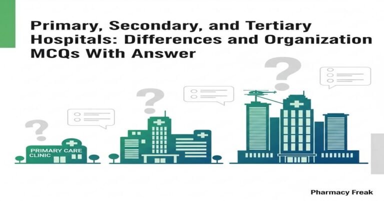 Primary, secondary and tertiary hospitals – differences and organization MCQs With Answer