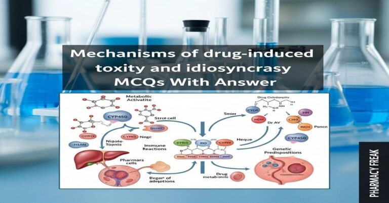 Mechanisms of drug-induced toxicity and idiosyncrasy MCQs With Answer