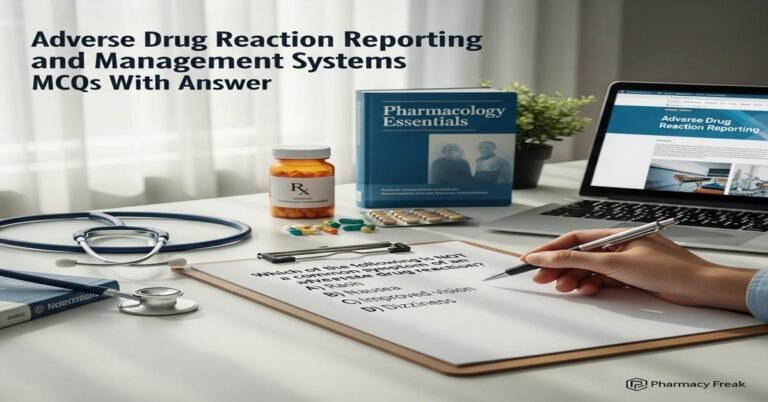 Adverse drug reaction reporting and management systems MCQs With Answer