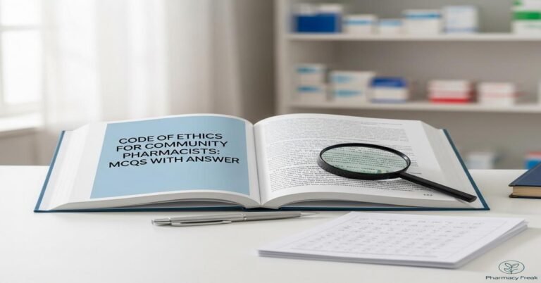 Code of ethics for community pharmacists MCQs With Answer