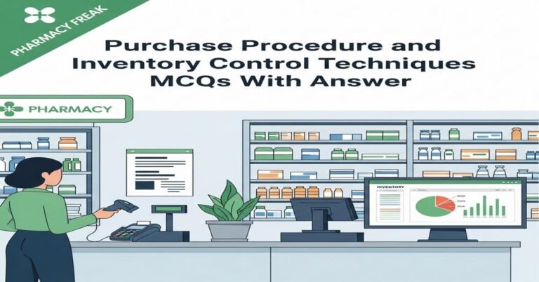 Purchase procedure and inventory control techniques MCQs With Answer