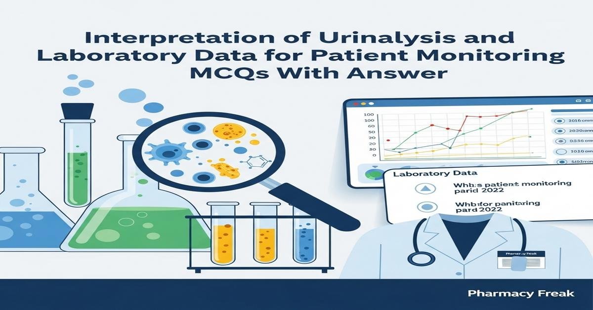 Interpretation of urinalysis and laboratory data for patient monitoring MCQs With Answer