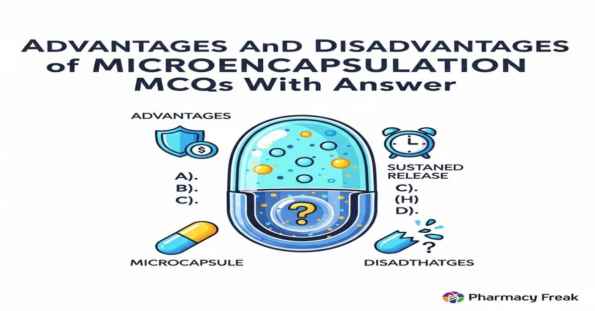 Advantages and disadvantages of microencapsulation MCQs With Answer