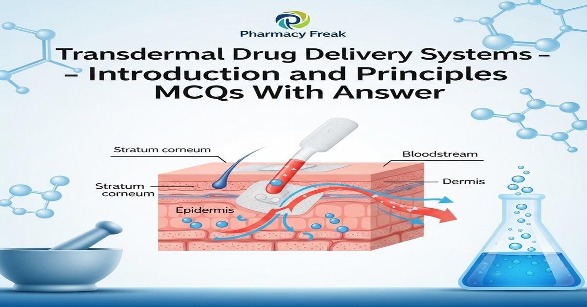 Transdermal drug delivery systems – introduction and principles MCQs With Answer