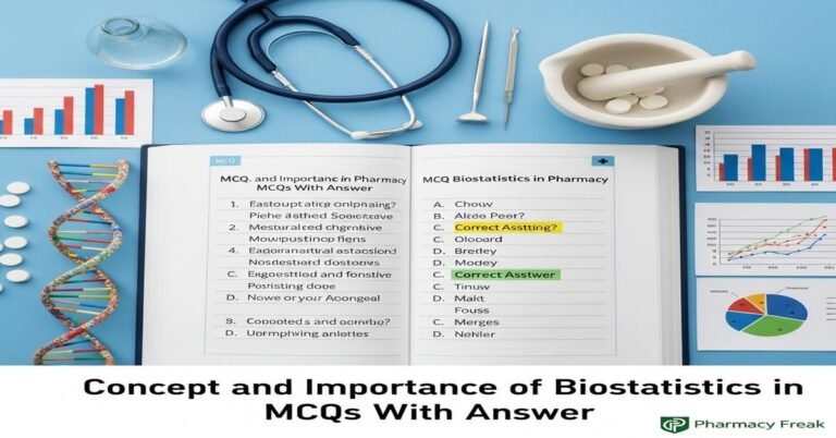 Concept and importance of Biostatistics in Pharmacy MCQs With Answer
