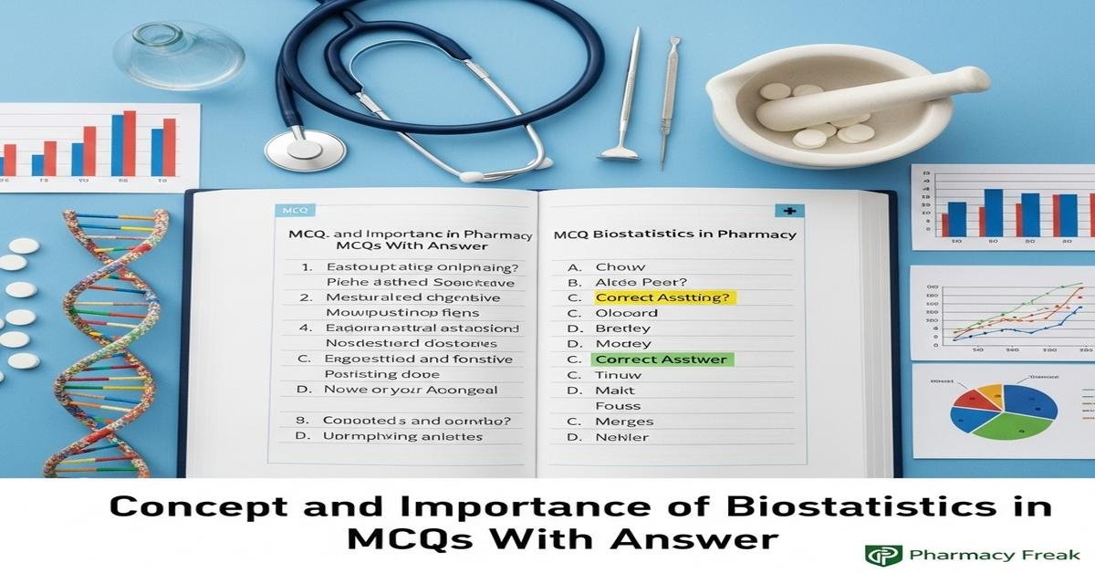 Concept and importance of Biostatistics in Pharmacy MCQs With Answer