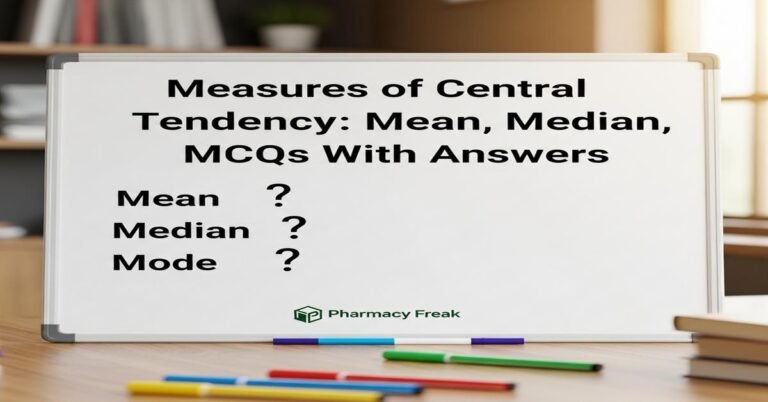 Measures of central tendency – mean, median, mode MCQs With Answer