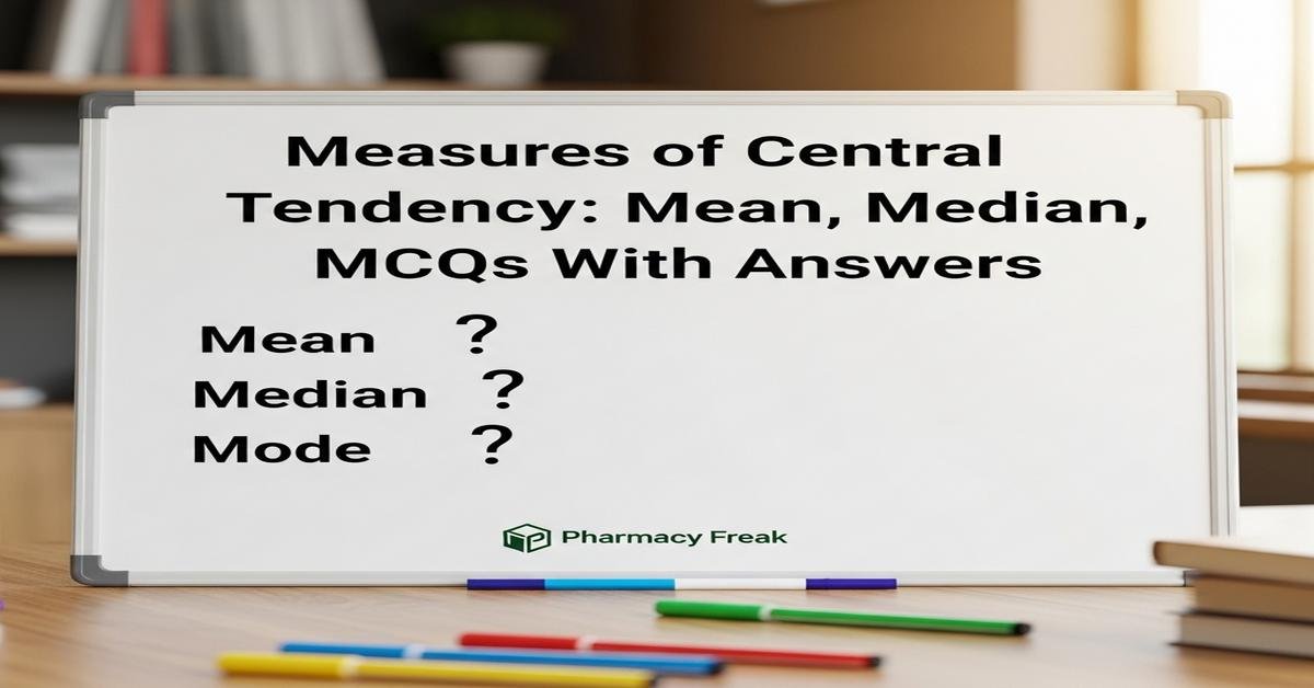 Measures of central tendency – mean, median, mode MCQs With Answer