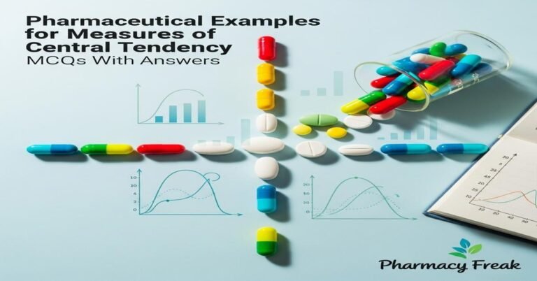 Pharmaceutical examples for measures of central tendency MCQs With Answer