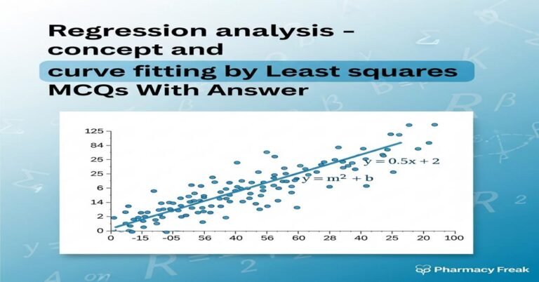 Regression analysis – concept and curve fitting by least squares MCQs With Answer