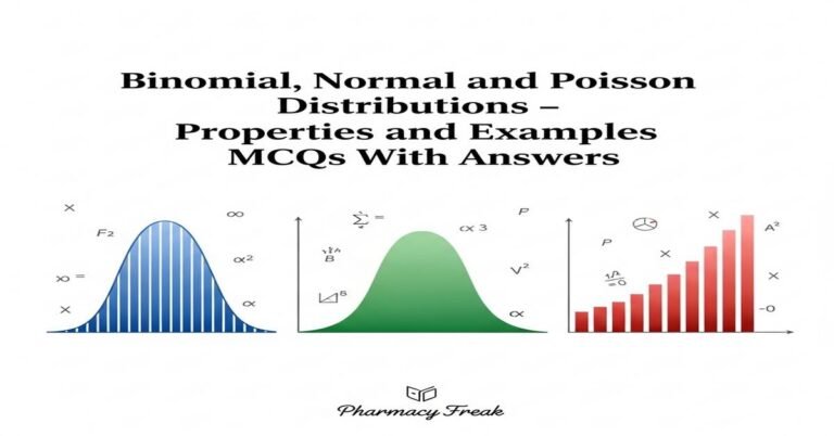Binomial, normal and Poisson distributions – properties and examples MCQs With Answer