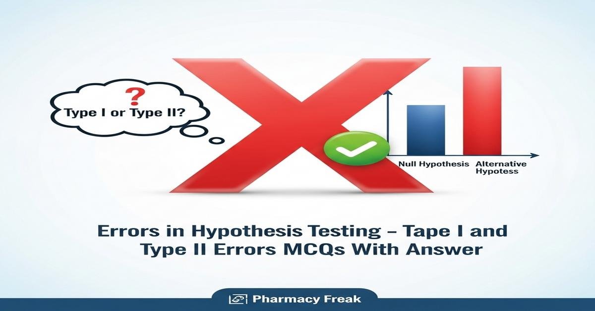 Errors in hypothesis testing – type I and type II errors MCQs With Answer