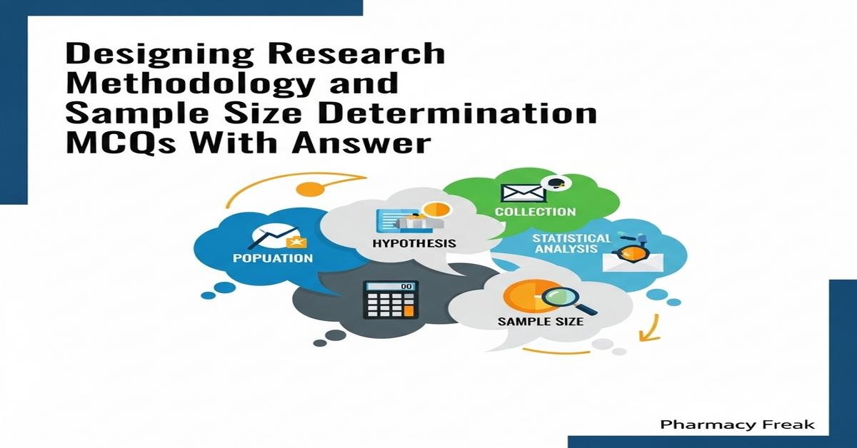 Designing research methodology and sample size determination MCQs With Answer