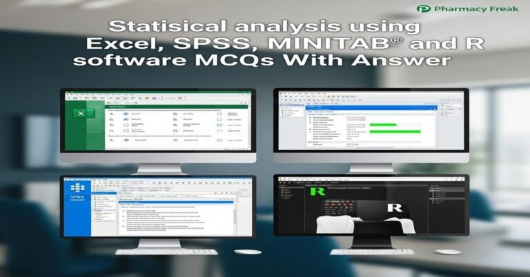 Statistical analysis using Excel, SPSS, MINITAB® and R software MCQs With Answer