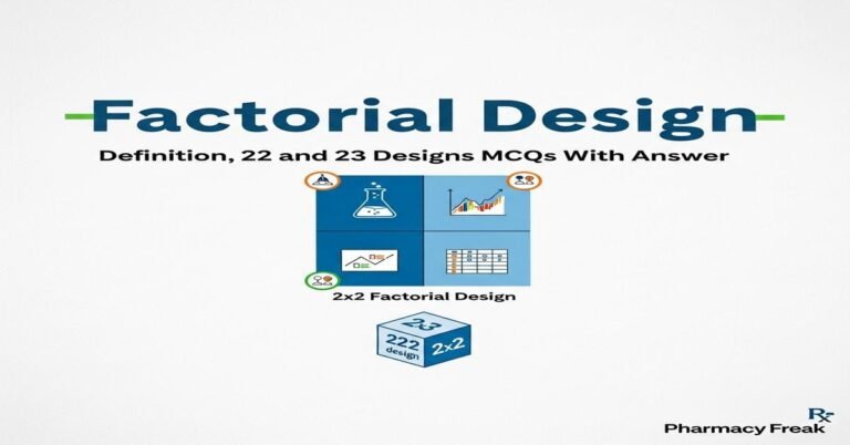 Factorial design – definition, 2² and 2³ designs MCQs With Answer