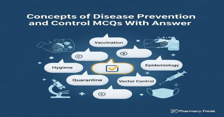 Concepts of disease prevention and control MCQs With Answer