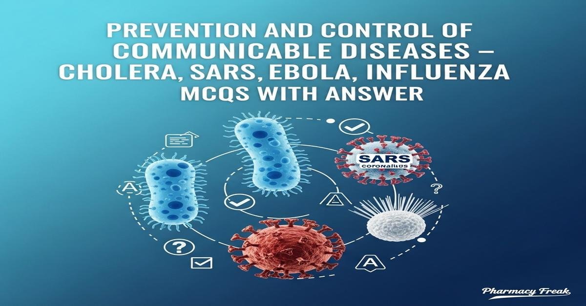 Prevention and control of communicable diseases – cholera, SARS, Ebola, influenza MCQs With Answer