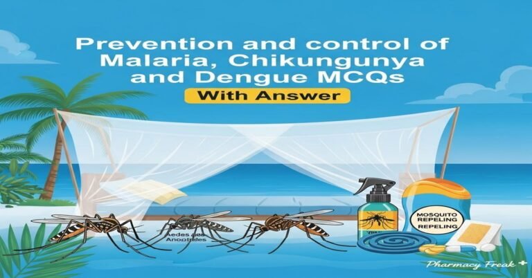 Prevention and control of malaria, chikungunya and dengue MCQs With Answer