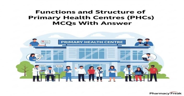 Functions and structure of Primary Health Centres (PHCs) MCQs With Answer