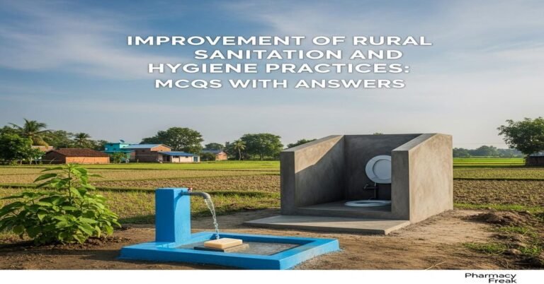 Improvement of rural sanitation and hygiene practices MCQs With Answer