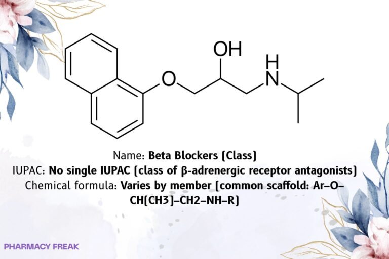 Beta blocker class generic scaffold (aryloxypropanolamine), 2D skeletal formula representation Title: Beta Blocker Chemical Structure — Class Overview, Aryloxypropanolamine Scaffold
