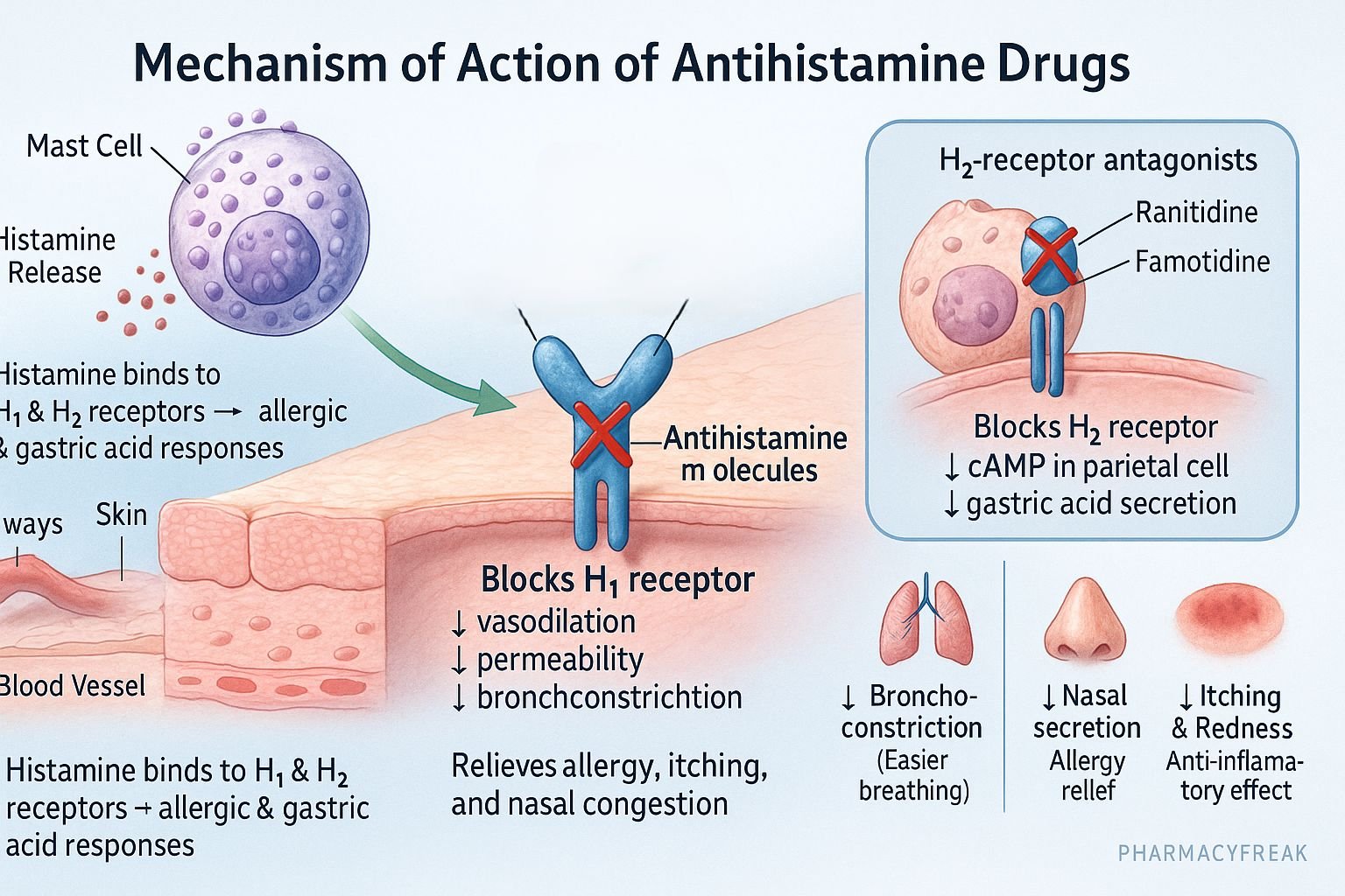 MOA of Antihistamine Drugs