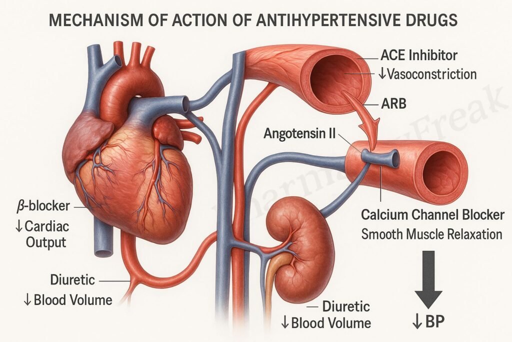 Mechanism of action of Antihypertensive Drugs