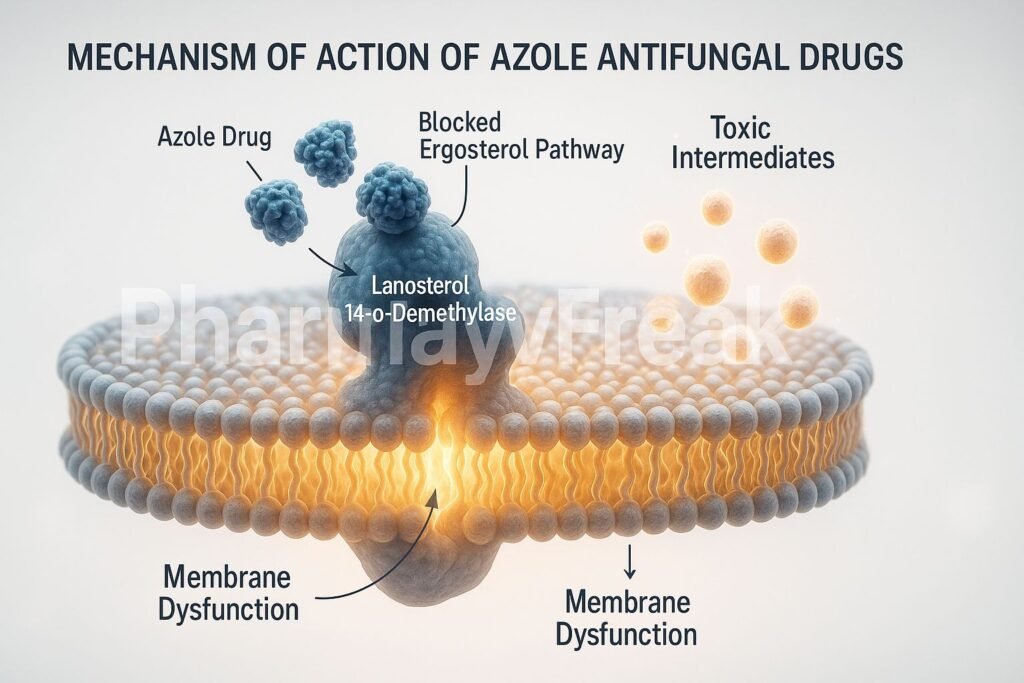 Azole antifungal pharmacology diagram