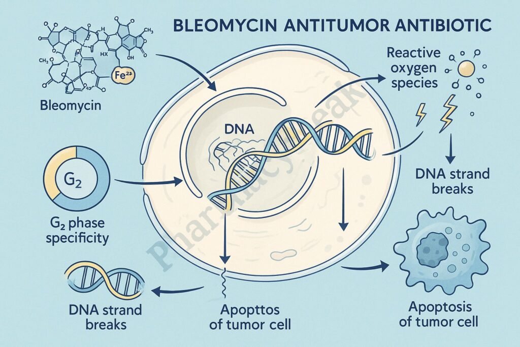 Mechanism of action of Bleomycin