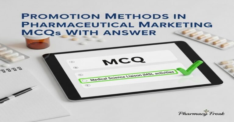Promotion methods in pharmaceutical marketing MCQs With Answer