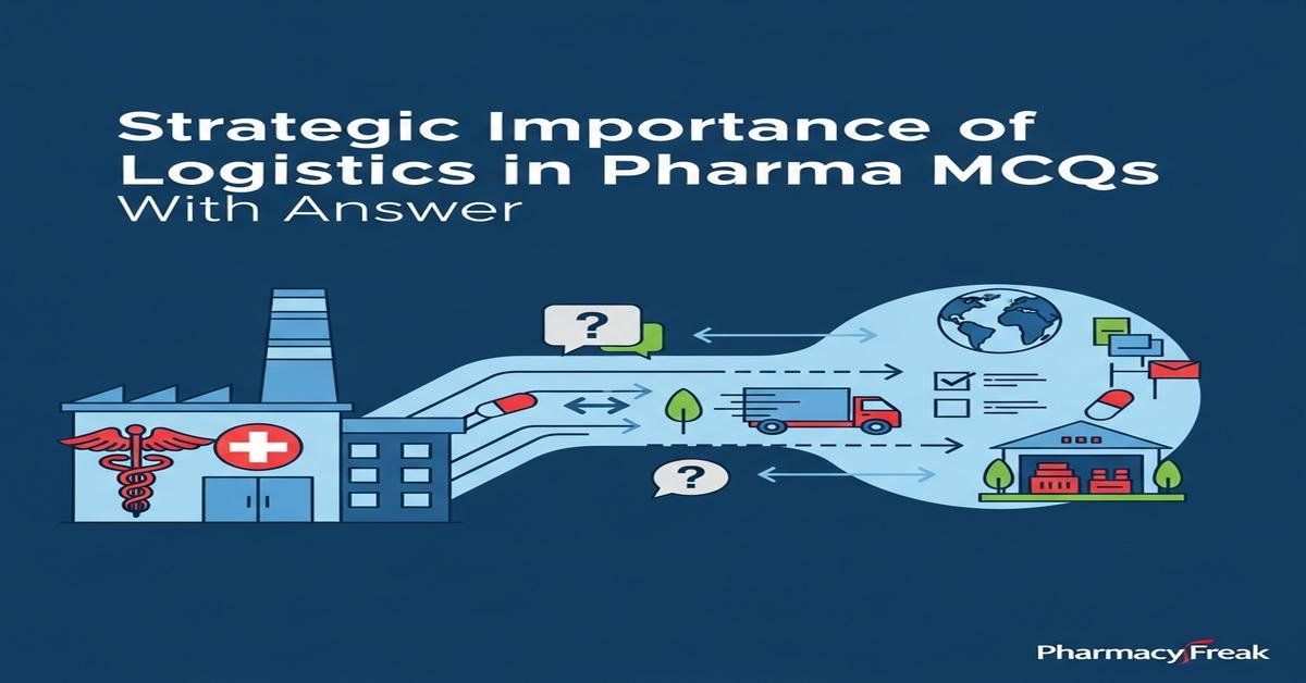 Strategic importance of logistics in pharma MCQs With Answer