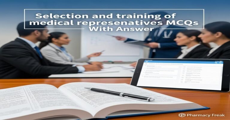 Selection and training of medical representatives MCQs With Answer