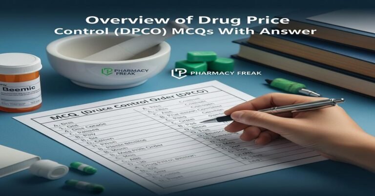 Overview of Drug Price Control Order (DPCO) MCQs With Answer