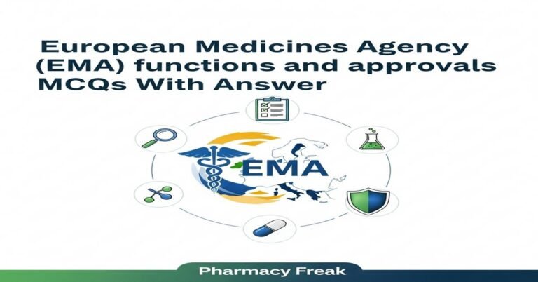 European Medicines Agency (EMA) functions and approvals MCQs With Answer