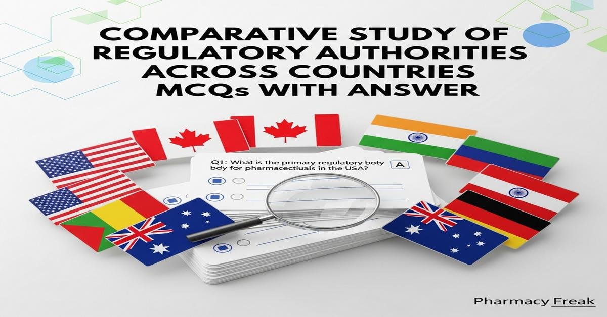 Comparative study of regulatory authorities across countries MCQs With Answer
