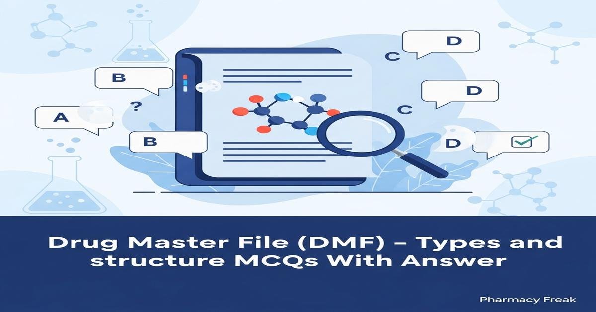 Drug Master File (DMF) – types and structure MCQs With Answer