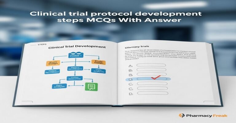 Clinical trial protocol development steps MCQs With Answer