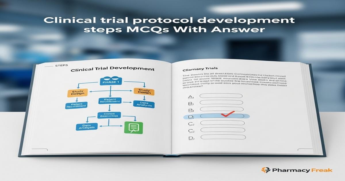 Clinical trial protocol development steps MCQs With Answer