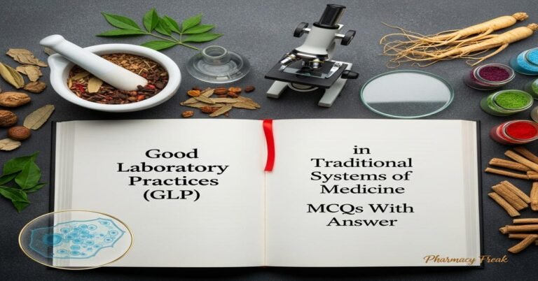 Good Laboratory Practices (GLP) in traditional systems of medicine MCQs With Answer