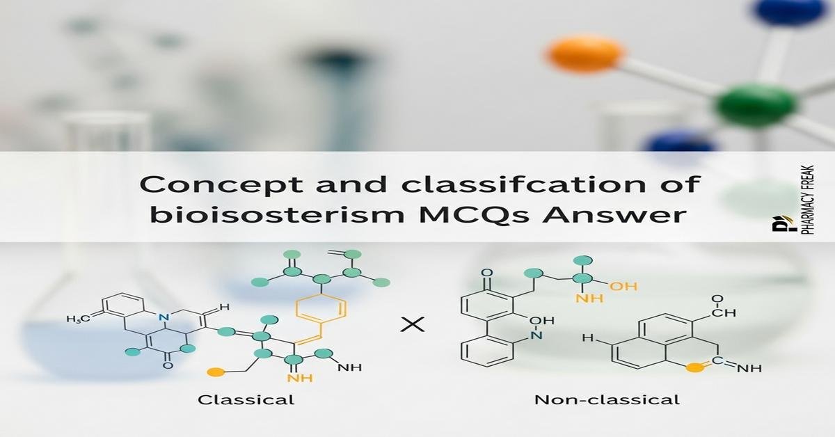 Concept and classification of bioisosterism MCQs With Answer