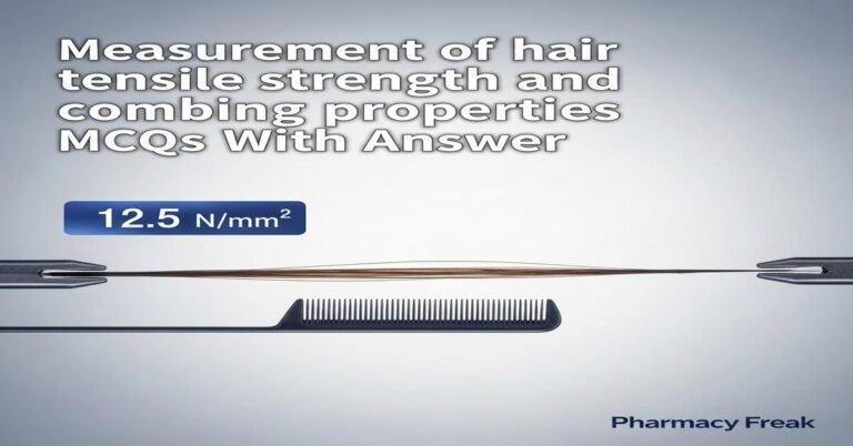 Measurement of hair tensile strength and combing properties MCQs With Answer