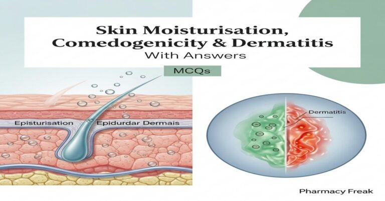 Skin moisturization and understanding comedogenicity and dermatitis MCQs With Answer