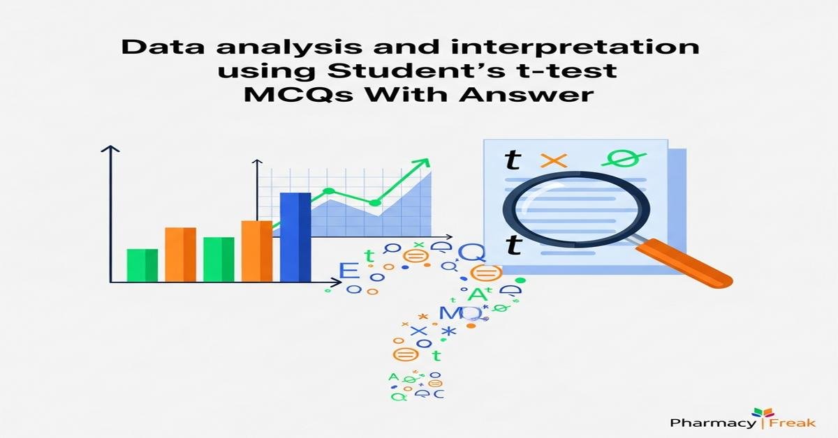 Data analysis and interpretation using Student’s t-test MCQs With Answer