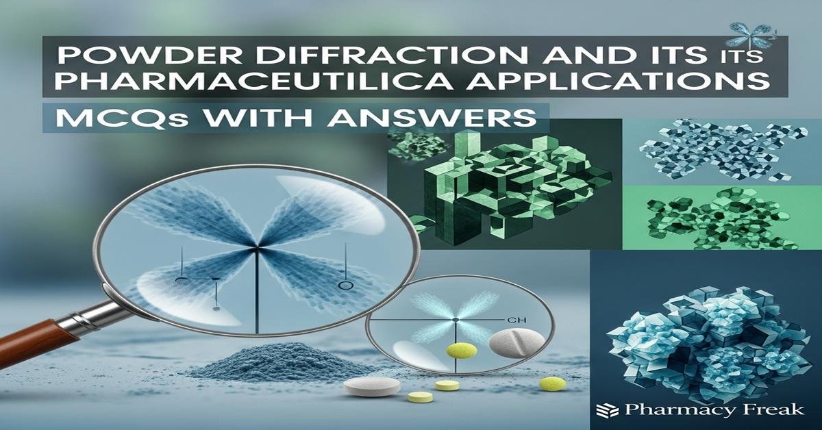 Powder diffraction and its pharmaceutical applications MCQs With Answer