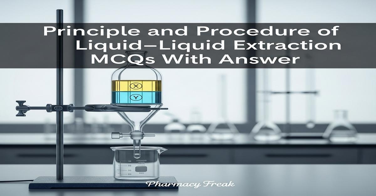Principle and procedure of Liquid-Liquid Extraction MCQs With Answer