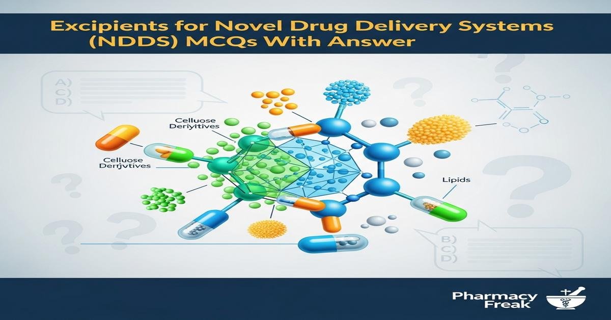 Excipients for novel drug delivery systems (NDDS) MCQs With Answer